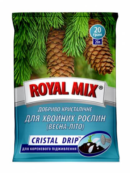 Royal Mix cristal drip для хвойних рослин: весна-літо